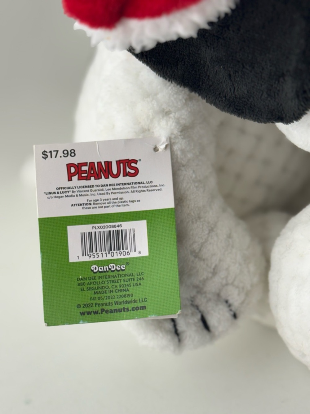 Peanuts Snoopy w/ Scarf & Trapper Hat Musical Light-Up 16" Plush 2022 - Picture 7 of 7